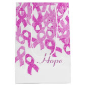 Borstkankerbewustzijn Pink Velvet Ribbon Bag 2 Medium Cadeauzakje (Achterkant)