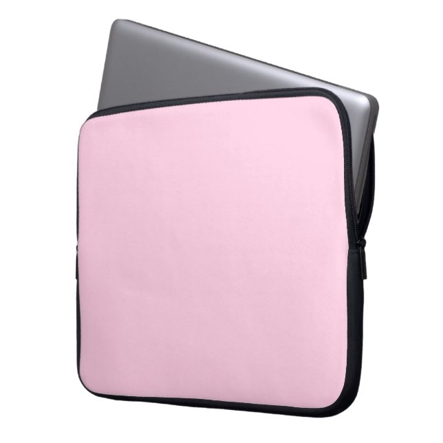 Borstkankerbewustzijn roze effen kleur stijlvol laptop sleeve (Voorkant Links)
