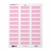 Borstkankerbewustzijn roze elegant monogram etiket (Full Sheet)