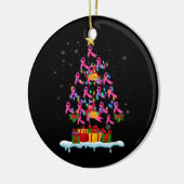 Borstkankerbewustzijn Roze Familie Matching Chris Keramisch Ornament (Links)