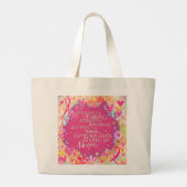 Borstkankerbewustzijn Roze Inspirivity Canvas tas (Achterkant)