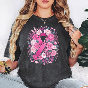 Borstkankerbewustzijn Roze Lint Bloemstuk T-shirt