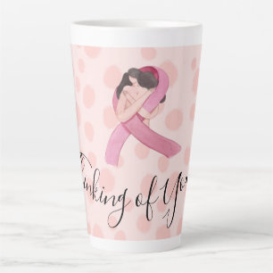Borstkankerbewustzijn Roze lint denk aan jou Latte Mok