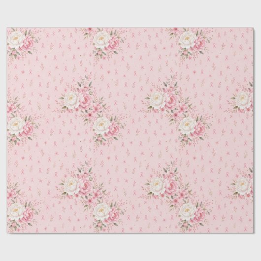Borstkankerbewustzijn Roze Lint Inpakpapier (Vlak)