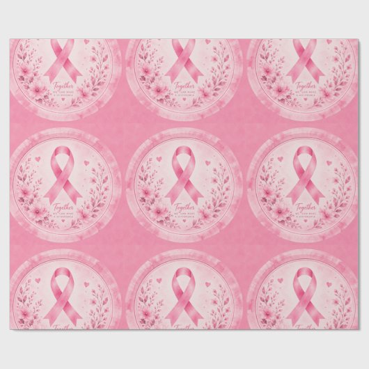 Borstkankerbewustzijn Roze Lint Inpakpapier (Vlak)
