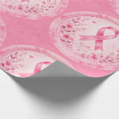 Borstkankerbewustzijn Roze Lint Inpakpapier (Hoek)