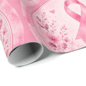 Borstkankerbewustzijn Roze Lint Inpakpapier (Rol Hoek)