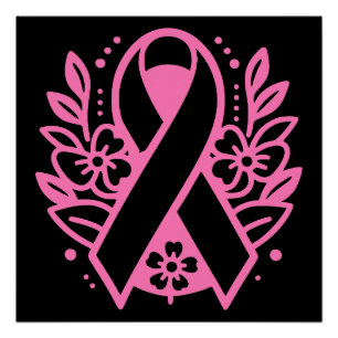 Borstkankerbewustzijn Roze Lint Perfect Poster
