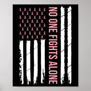 Borstkankerbewustzijn Roze Lint Usa Amerikaanse Vl Poster