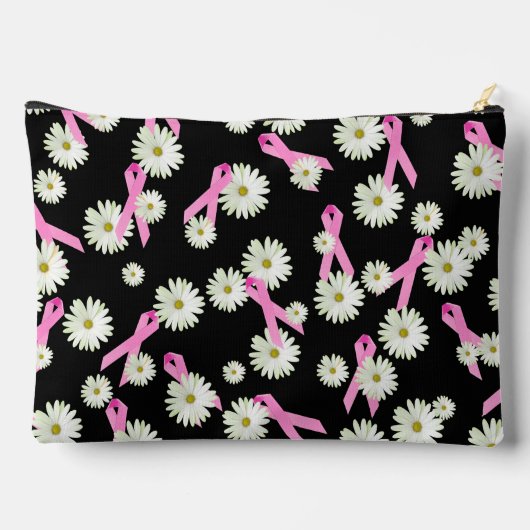 Borstkankerbewustzijn Roze linten en margrieten Etui (Achterkant)