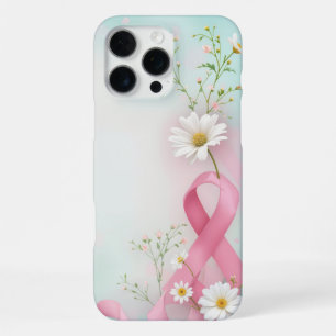 Borstkankerbewustzijn Roze linten en margrieten iPhone 16 Pro Max Hoesje
