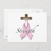 borstkankerbewustzijn sterkte briefkaart (Voorkant / Achterkant)