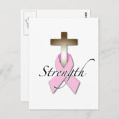 borstkankerbewustzijn sterkte briefkaart (Voorkant / Achterkant)