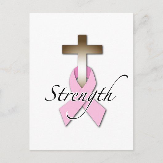 borstkankerbewustzijn sterkte briefkaart (Voorkant)