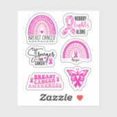 Borstkankerbewustzijn Sticker Pack Roze lint (Vel)