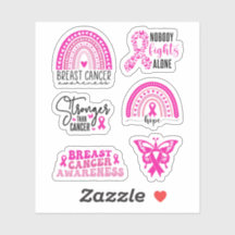 Borstkankerbewustzijn Sticker Pack Roze lint