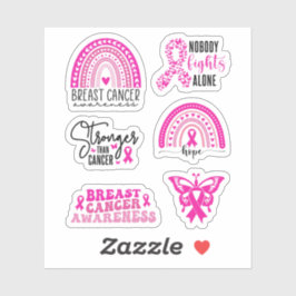 Borstkankerbewustzijn Sticker Pack Roze lint
