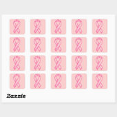 Borstkankerbewustzijn Vierkante Sticker (Vel)
