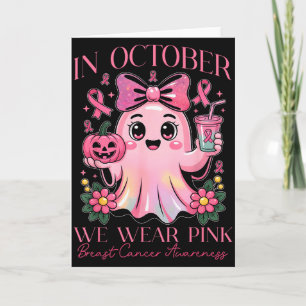 Borstkankerbewustzijn voor NK oktober en Halloween Kaart