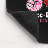 Borstkankerbewustzijn voor vrouwen roze lintvrede muismat (Hoek)