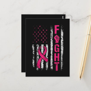 Borstkankerbewustzijn VS Vlag Briefkaart