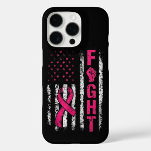 Borstkankerbewustzijn VS-vlag iPhone 16 Pro Hoesje