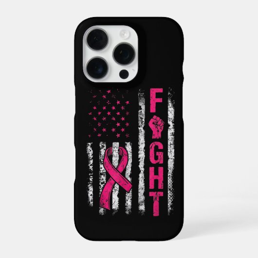 Borstkankerbewustzijn VS Vlag iPhone Hoesje (Achterkant)