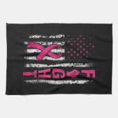 Borstkankerbewustzijn VS Vlag Theedoek (Horizontaal)