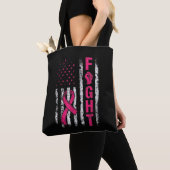 Borstkankerbewustzijn VS-vlag Tote Bag (Dichtbij)
