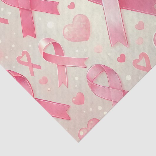 Borstkankerbewustzijnsdocument Tissuepapier (Detail)