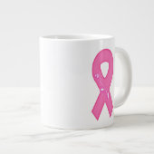 Borstkankerbewustzijnslint met bloem grote koffiekop (Voorkant rechts)