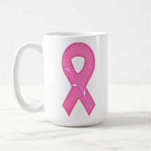 Borstkankerbewustzijnslint met bloem