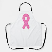 Borstkankerbewustzijnslint met bloem schort (Voorkant)