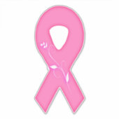 Borstkankerbewustzijnslint met bloem sticker (Voorkant)