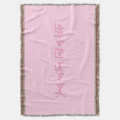 Borstkankerbewustzijnsmaand roze aangepast script deken (Voorkant Verticaal)
