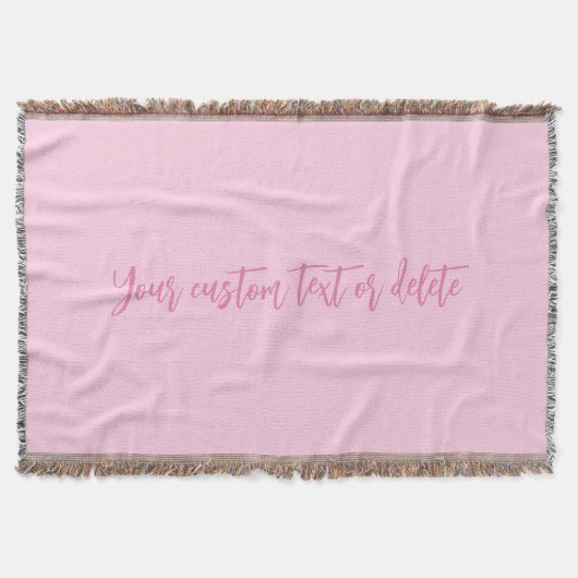 Borstkankerbewustzijnsmaand roze aangepast script deken (Voorkant)