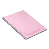 Borstkankerbewustzijnsmaand roze aangepast script notitieboek (Rechterzijde)