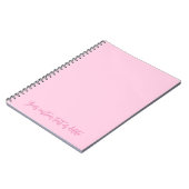 Borstkankerbewustzijnsmaand roze aangepast script notitieboek (Linkerzijde)