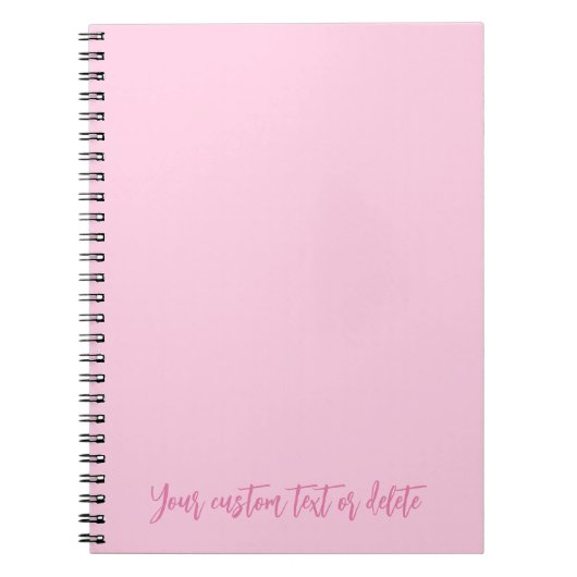 Borstkankerbewustzijnsmaand roze aangepast script notitieboek (Voorkant)