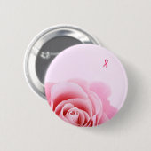Borstkankerlint en Roze Rozen Leggings Ronde Button 5,7 Cm (Voorkant /achterkant)