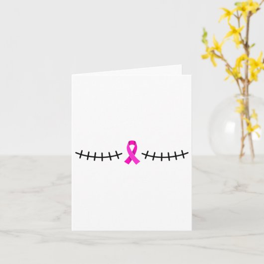 Borstkankeroverlevende met mastectomielitteken kaart (Gele Bloem)