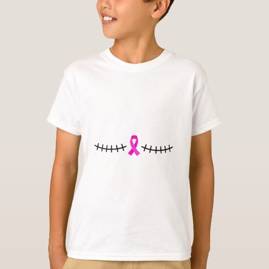 Borstkankeroverlevende met mastectomielitteken t-shirt (Voorkant)