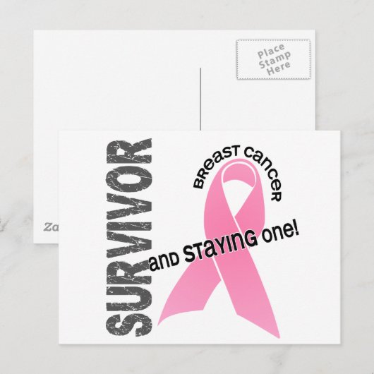 BORSTKANKEROVERLEVING 1 BRIEFKAART (Voorkant / Achterkant)