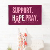 borstkankersteun hoop bidden Banner Groot Teken (Insitu)