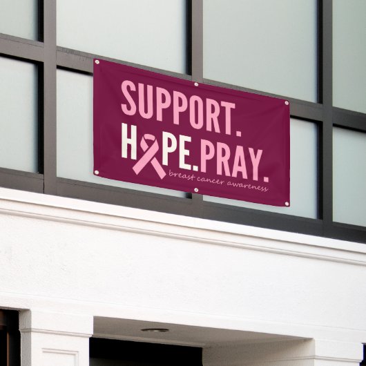 borstkankersteun hoop bidden Banner Outdoor (Buitenkant Gebouw)