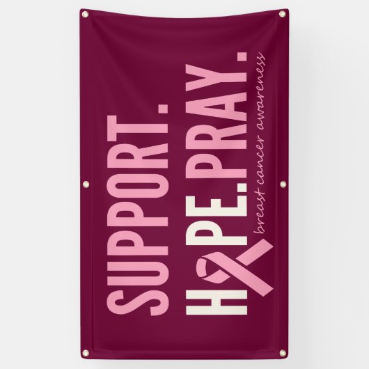 borstkankersteun hoop bidden Banner Outdoor (Verticaal)