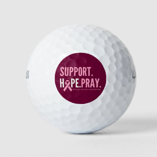 borstkankersteun hoop bidden Golf Balls Golfballen (Voorkant)