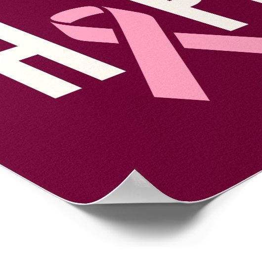 borstkankersteun hoop bidden Poster Print (Hoek)