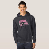 borstkankersteun hoop bidden Pullover Hoodie (Voorkant volledig)
