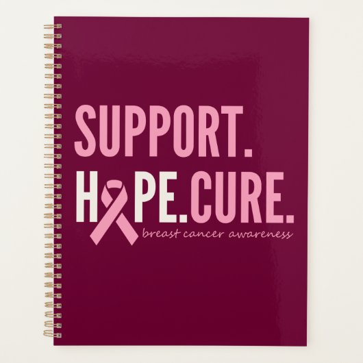 borstkankersteun hoop Planner Book Calendar (Voorkant)